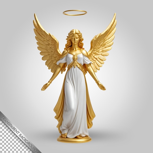 PSD una estatua de un ángel con una cruz en ella
