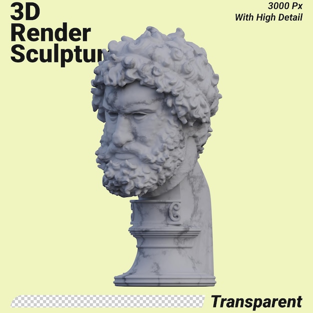 Estatua de boxeador olímpico 3d hace aislado perfecto para su diseño