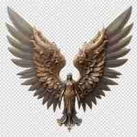 PSD una estatua de bronce de un águila con alas