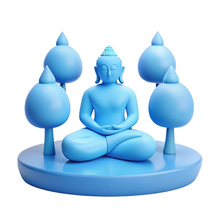 PSD una estatua de un buda con la palabra buda en él
