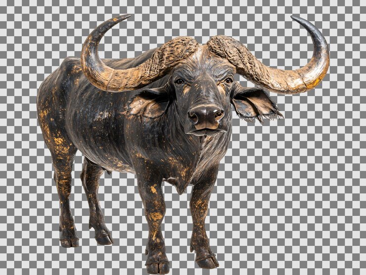 PSD una estatua de un búfalo