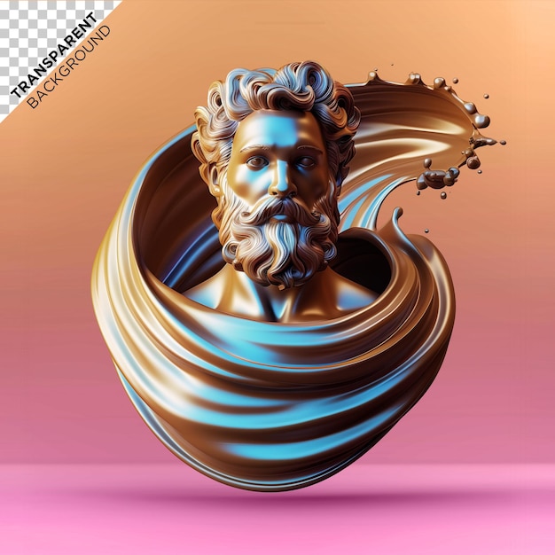 PSD estatua de chocolate en 3d