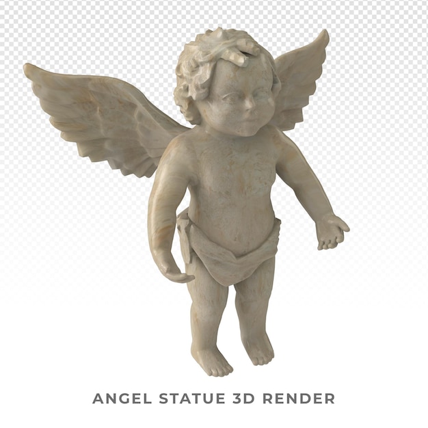PSD estátua de anjo renderizada em 3d