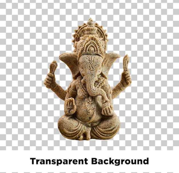 Estátua de Ganesha com fundo transparente
