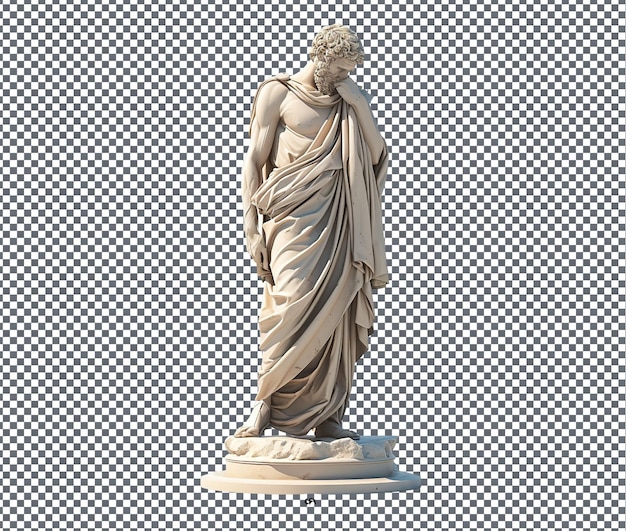 PSD estátua grega antiga decente isolada em fundo transparente