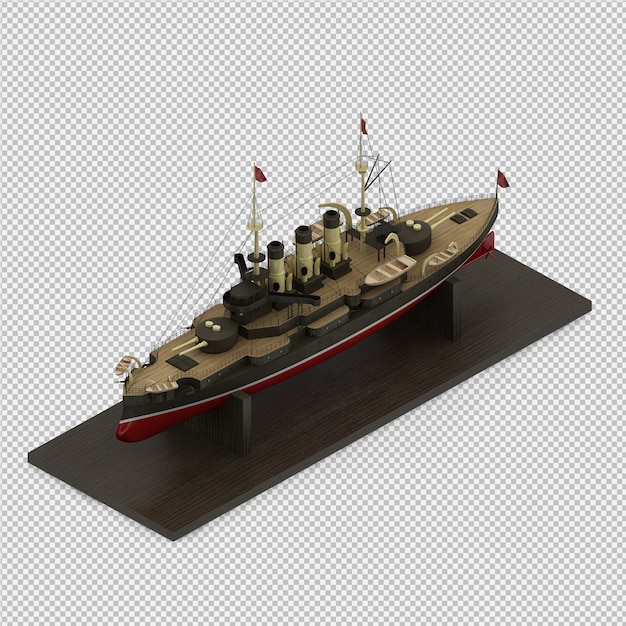 Estatua isométrica 3D Render aislado