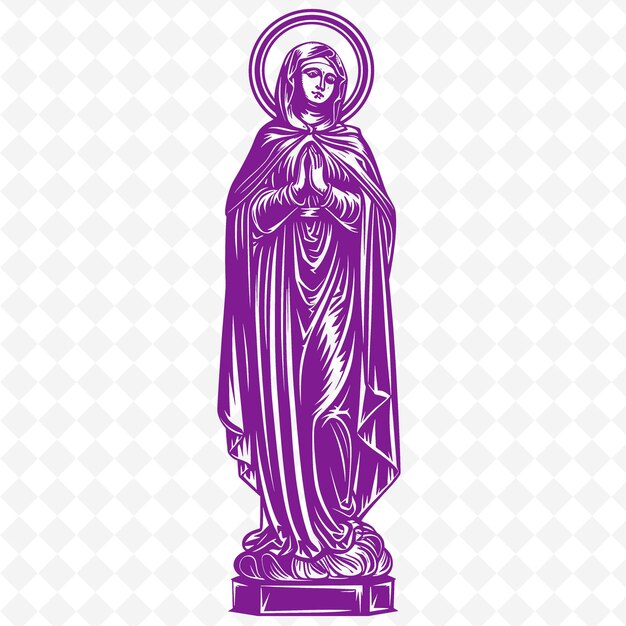 PSD una estatua de una virgen del año de la ilustración de arte vectorial