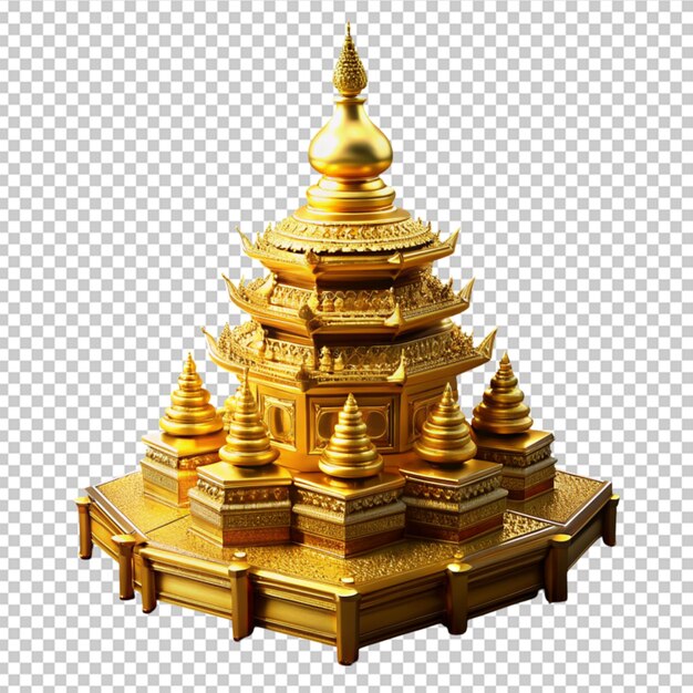 PSD estatueta de pagoda dourada