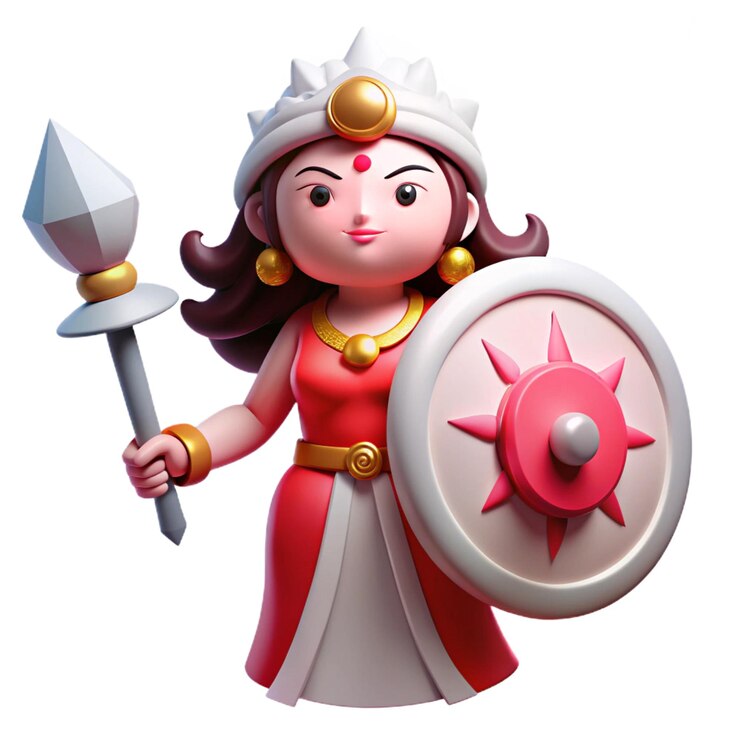 PSD una estatuilla de una mujer sosteniendo un escudo con un escudo y un escudo en él