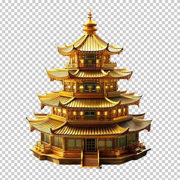 PSD estatuilla de la pagoda dorada