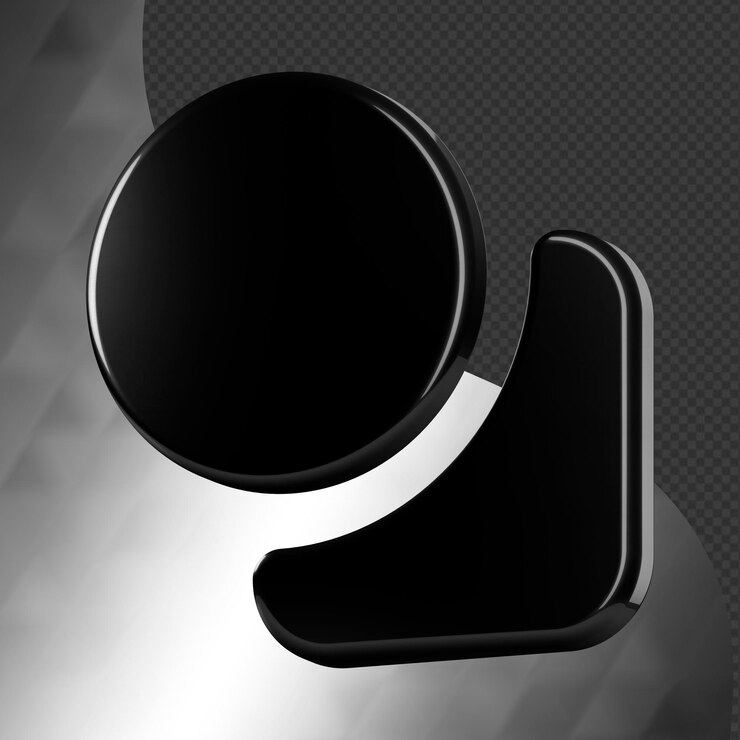 PSD este é um ícone abstrato 3d lindamente projetado com uma bela textura metálica