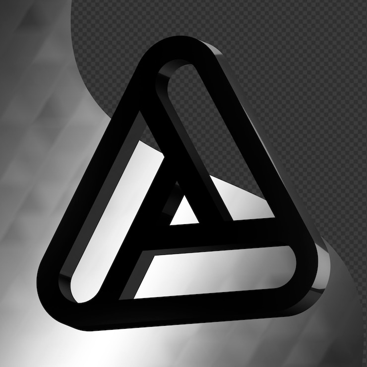 PSD este é um ícone abstrato 3d lindamente projetado com uma bela textura metálica