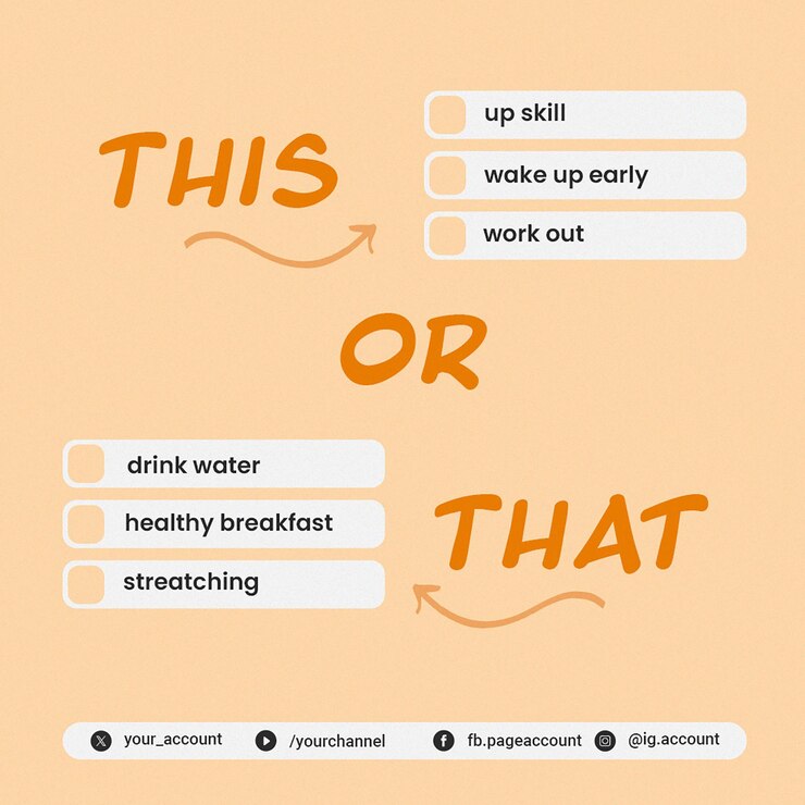 PSD este ou esse psd instagram post template design modelo de layout de mídia social
