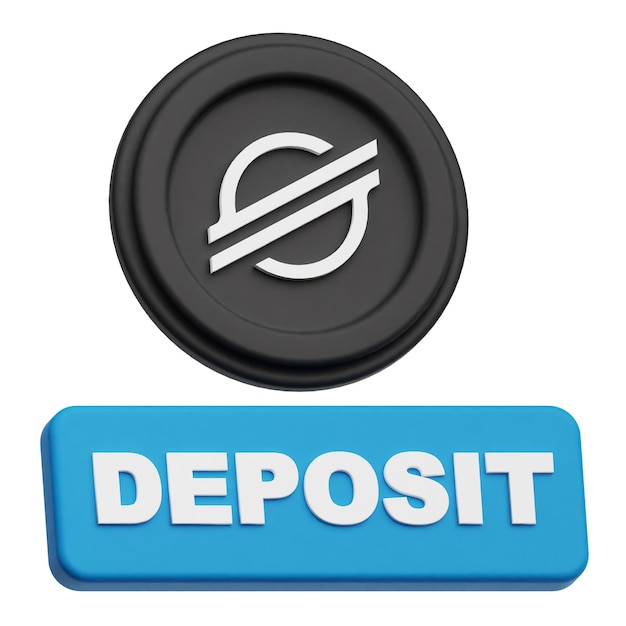 estelar moneda criptográfica icono 3D aislado en el fondo blanco