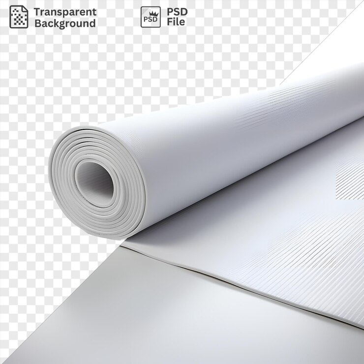 PSD esteras de yoga fotográficas realistas en un fondo transparente con un agujero redondo en el fondo