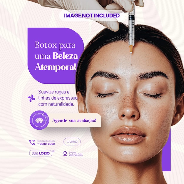 Estetica Clinica Beleza Mídias sociais psd editavel Clínica de Estética Beleza Flyer de modelo editável de beleza