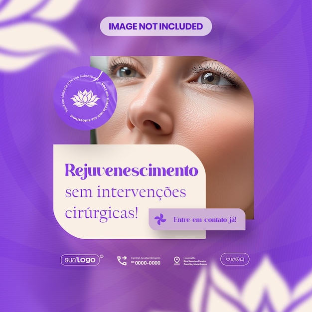 Estetica Clinica Beleza Social media psd editavel Clinica estetica bellezza modello di volantino modificabile