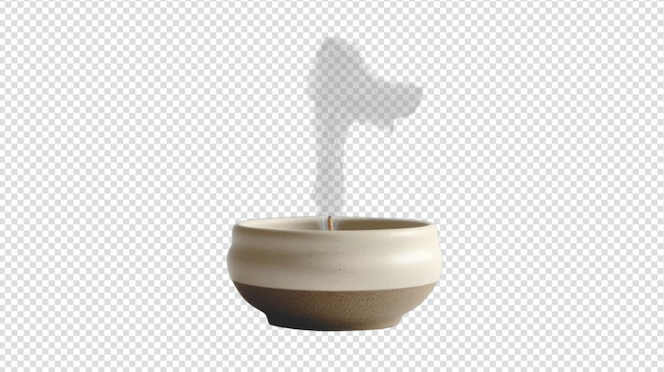 PSD estético pequeño soporte de incienso de cerámica con flujo de humo perfecto para la meditación y la creación de una atmósfera calmante en el hogar o en un entorno de spa