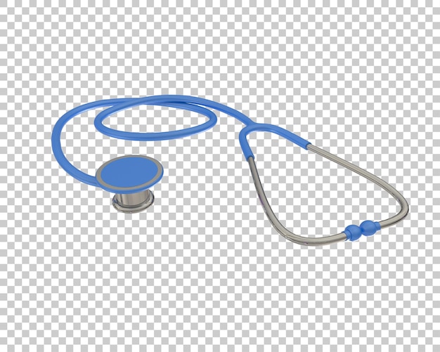 Estetoscópio isolado no fundo ilustração de renderização 3D