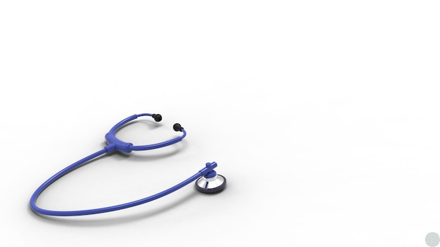 Estetoscópio médico 3d render ilustração para conceito de saúde médica