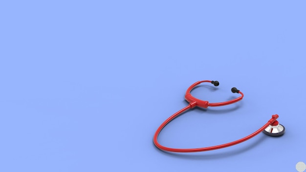 Estetoscópio médico 3d render ilustração para conceito de saúde médica