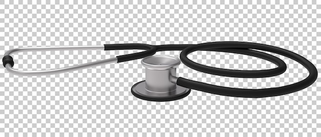 PSD estetoscopio médico aislado en un fondo transparente ilustración de renderización 3d