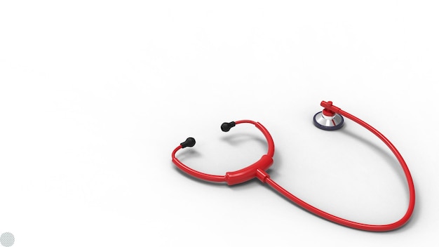 Estetoscopio médico ilustración 3d para el concepto de atención médica médica