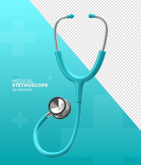 Estetoscopio médico realista 3D Render