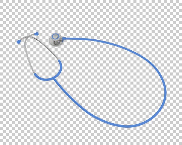 Estetoscópio na ilustração de renderização 3d de fundo transparente