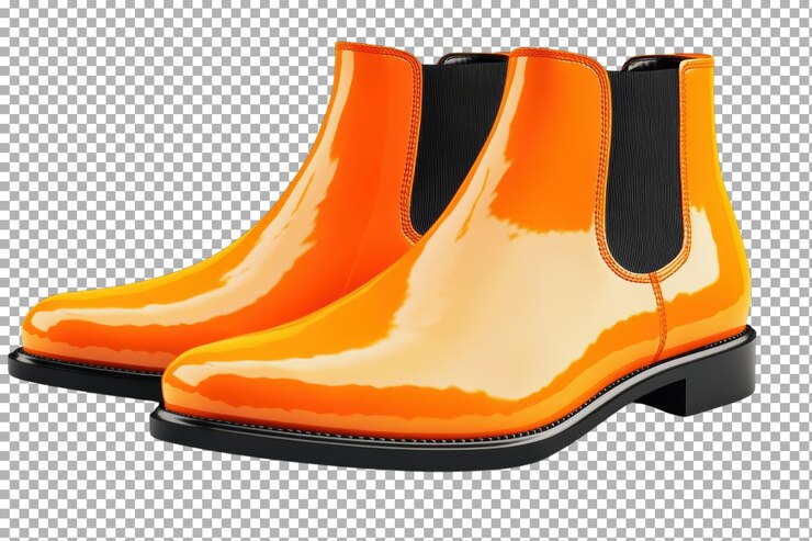 PSD estílidas botas de tobillo naranja brillantes perfectas para las tendencias de la moda de otoño y las salidas casuales