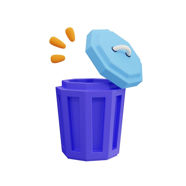 Estilo 3D de basura vacía Estado vacío