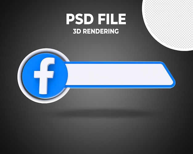 PSD estilo 3d do terceiro banner do facebook inferior