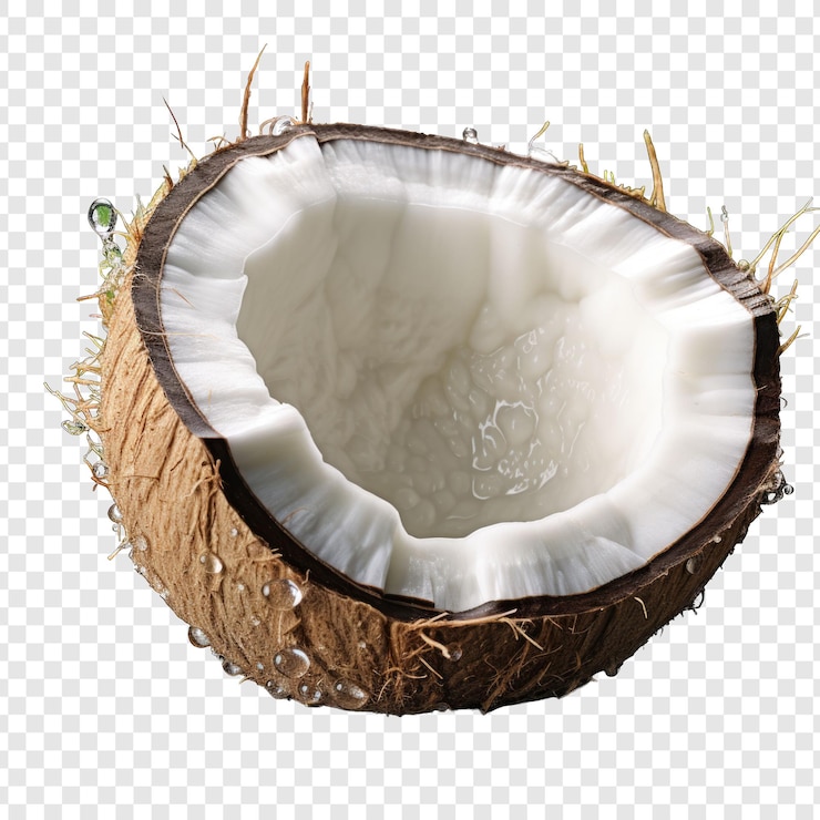 PSD estilo de agua de coco aislada png con fondo blanco ilustración generativa ia