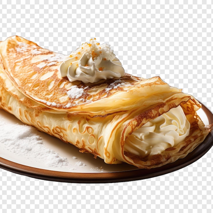 PSD estilo aislado de crepe suizo png con fondo blanco ia generativo minimalista