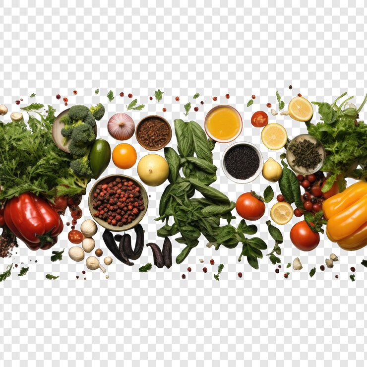 PSD estilo de comida italiana aislado png con ilustración generativa de fondo blanco ia