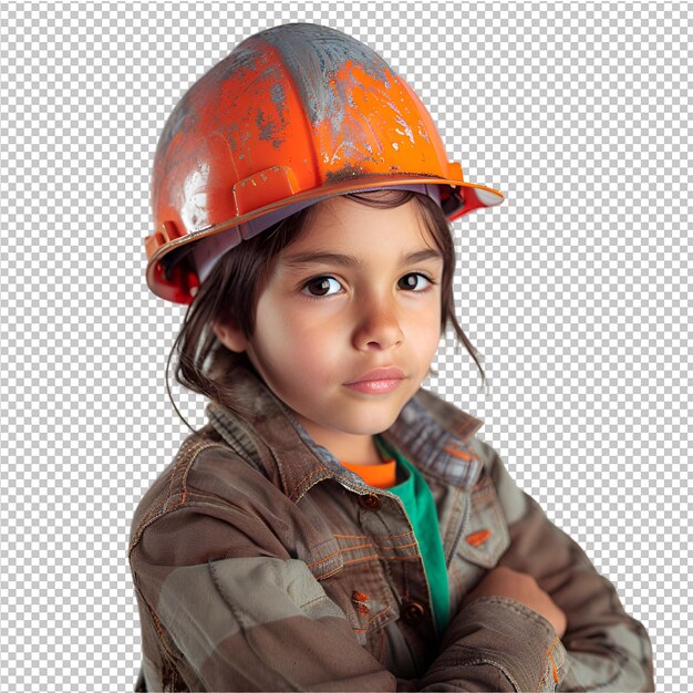 PSD estilo de construcción de retrato de niño