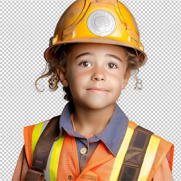 PSD estilo de construcción de retrato de niño