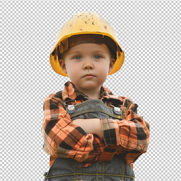 PSD estilo de construcción de retrato de niño