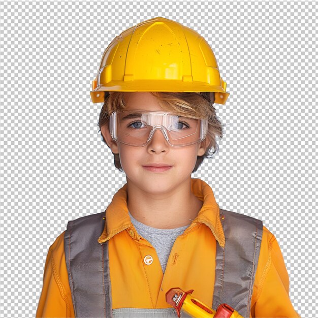 PSD estilo de construcción de retrato de niño