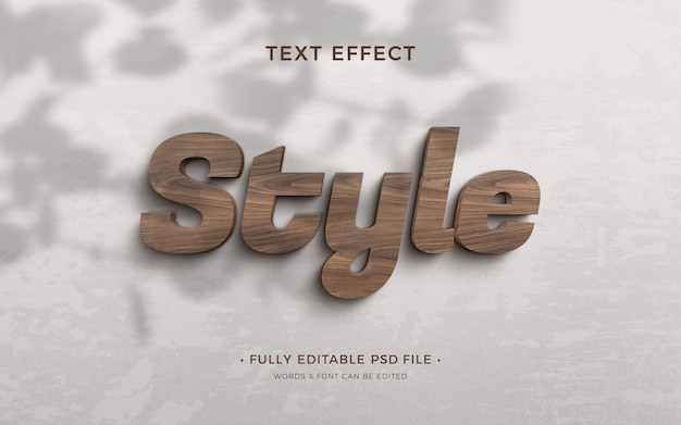Estilo de design de efeito de texto