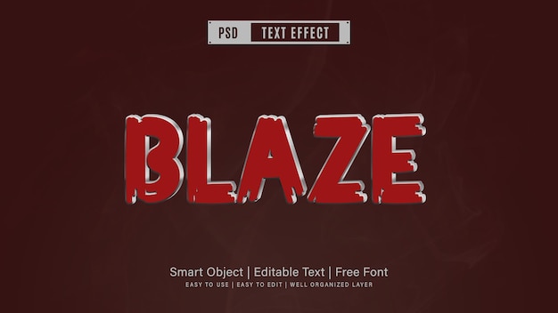 Estilo de efeito de texto Blaze