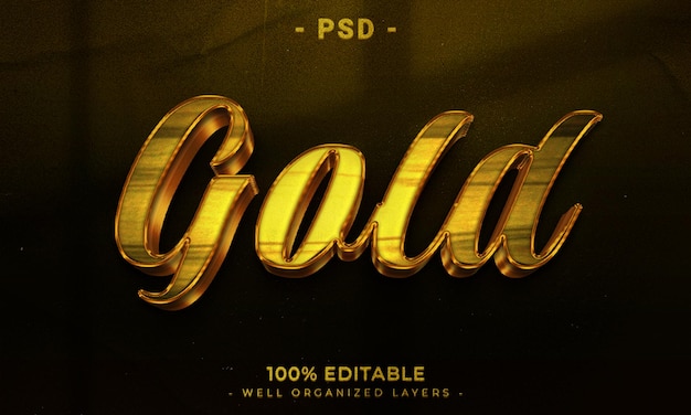 Estilo de efeito de texto editável 3D com fundo