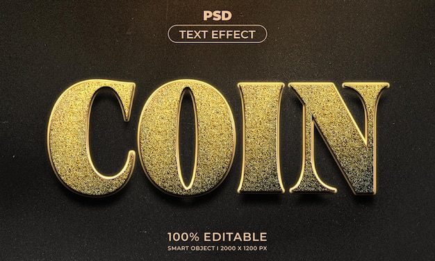 Estilo de efeito de texto editável 3D com fundo