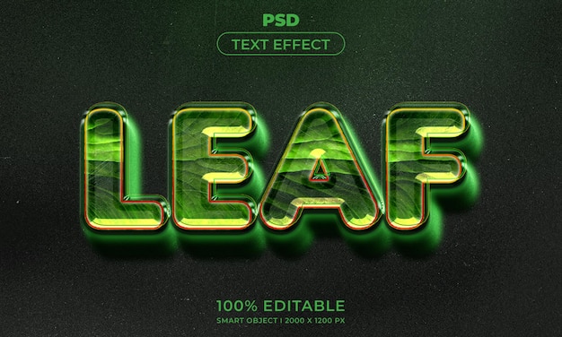 Estilo de efeito de texto editável 3D com plano de fundo