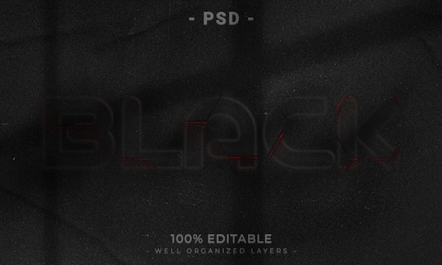 PSD estilo de efeito de texto editável 3d com plano de fundo