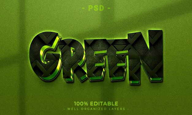 PSD estilo de efeito de texto editável 3d com plano de fundo