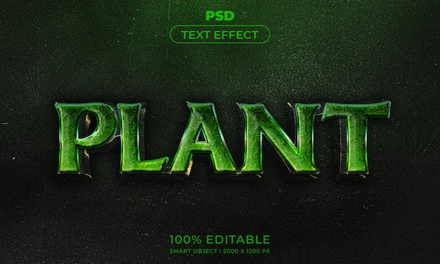 Estilo de efeito de texto editável 3D com plano de fundo
