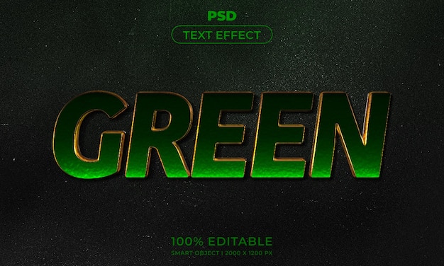 Estilo de efeito de texto editável 3D com plano de fundo