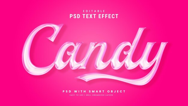 PSD estilo de efeito de texto editável 3d líquido psd premium