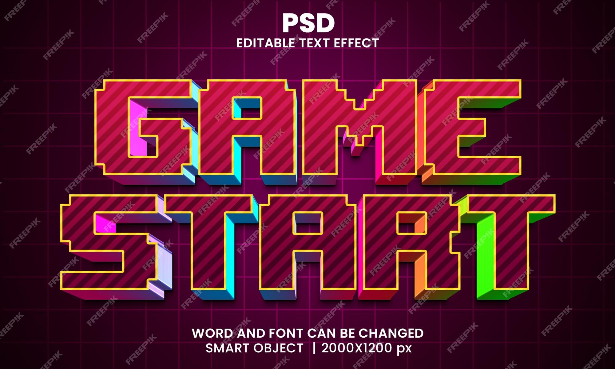 jogar jogos 3d efeito de texto editável, grátis, efeito de estilo de texto  editável grátis, estilo de fonte editável 16940127 Vetor no Vecteezy